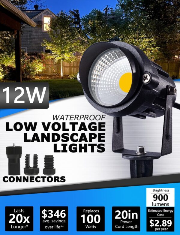 Luces LED de paisaje de bajo voltaje de 12 W
