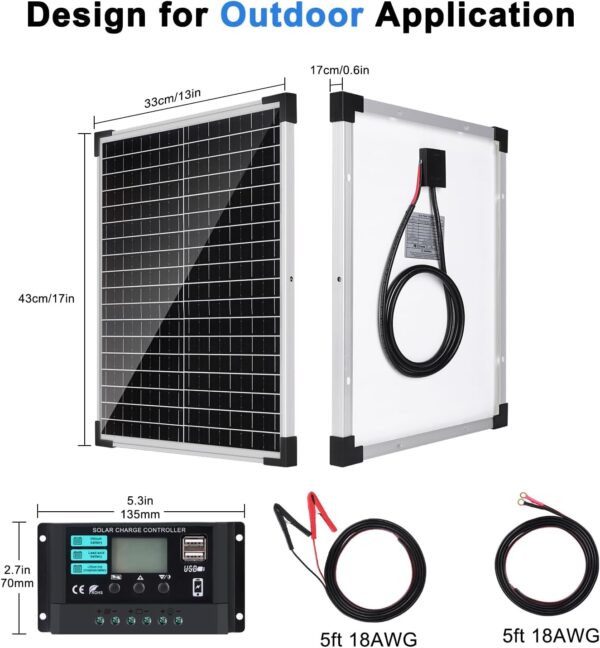 Panel solar de 25 W 12 V