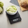 Báscula de alimentos con tapa de vidrio