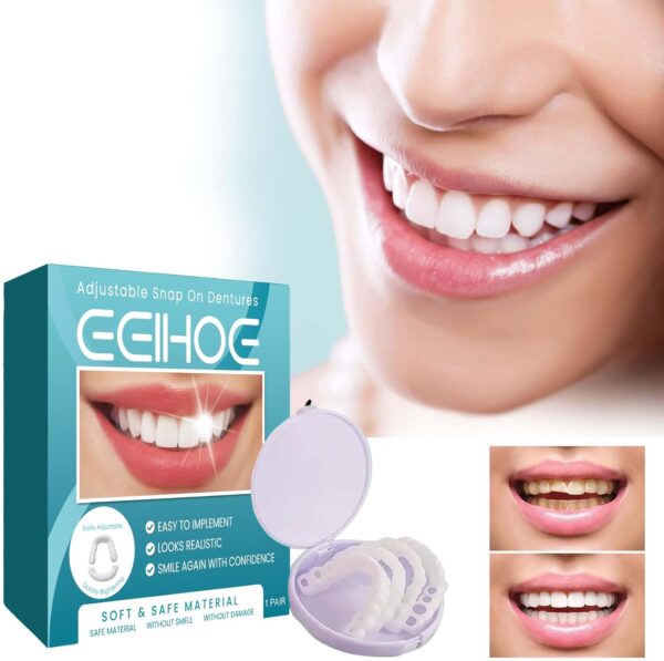 1 par de prótesis dentales ajustables con clip