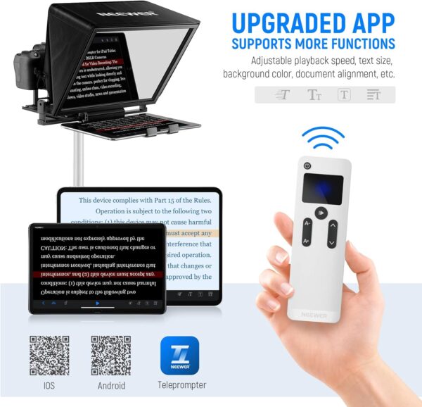Teleprompter X14 de NEEWER y aplicación - Image 5
