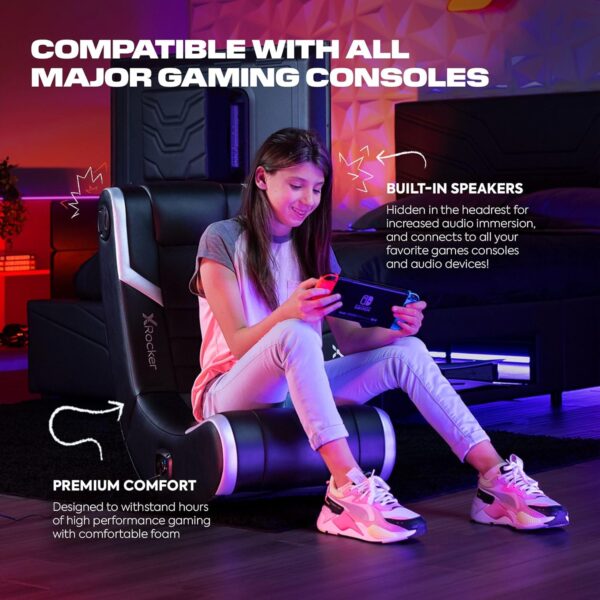 Silla mecedora de piso para videojuegos, plegable, para dormitorio o sala de juegos - Image 5