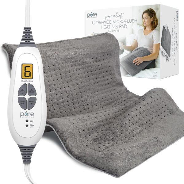 Almohadilla térmica eléctrica para aliviar el dolor muscular y cólicos menstruales