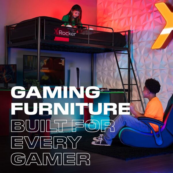 Silla mecedora de piso para videojuegos, plegable, para dormitorio o sala de juegos - Image 7