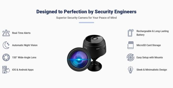 Mini cámara de seguridad magnética, cámara de seguridad, mini cámara magnética inalámbrica - Image 12