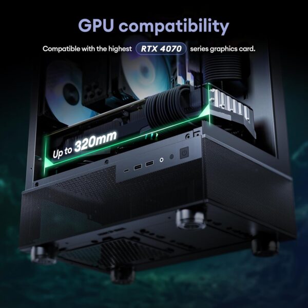 Aqua 3, funda Micro ATX, funda de PC MATX con ventilador ARGB de 3 pines de 4.724 in preinstalado - Image 11