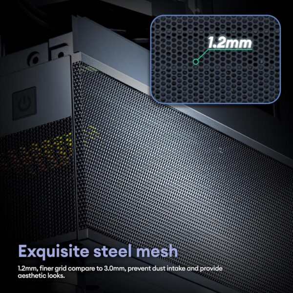 Aqua 3, funda Micro ATX, funda de PC MATX con ventilador ARGB de 3 pines de 4.724 in preinstalado - Image 9