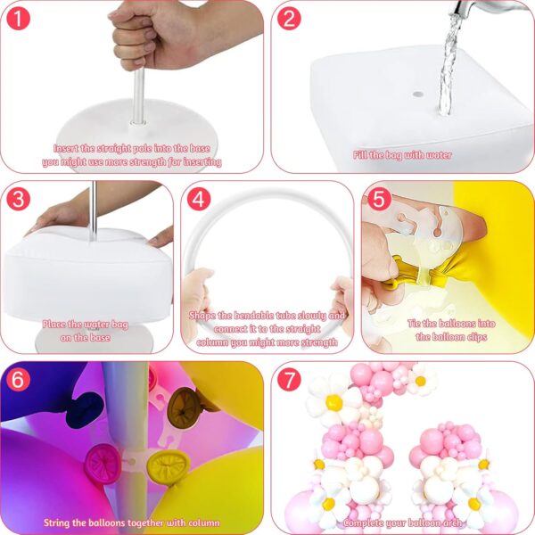 Kit de soporte para arco de globos con base de 8.2 pies y 5 pies - Image 5