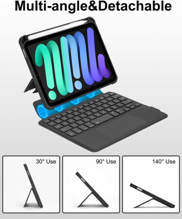 Funda con teclado trackpad para iPad mini 7ª (A17 Pro, 2024)/6ª generación de 8.3 pulgadas - Image 4