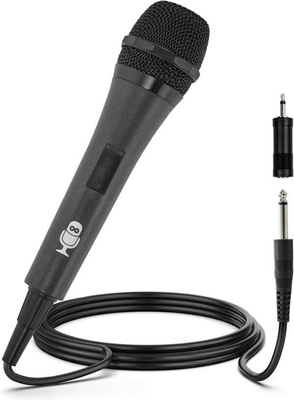 Micrófono con cable para karaoke, dinámico y unidireccional,