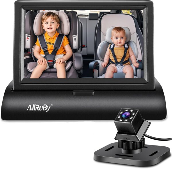Monitor de cámara de coche para bebé, espejo de coche de bebé