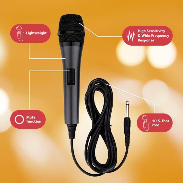 Micrófono con cable para karaoke, dinámico y unidireccional, - Image 4