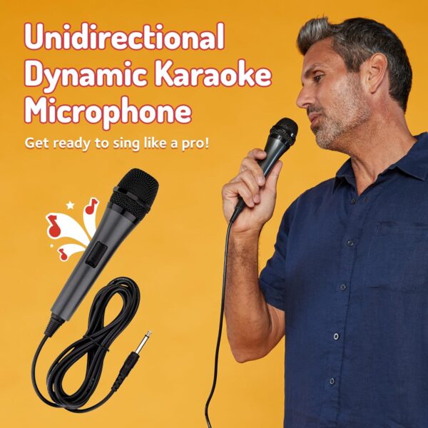 Micrófono con cable para karaoke, dinámico y unidireccional, - Image 6