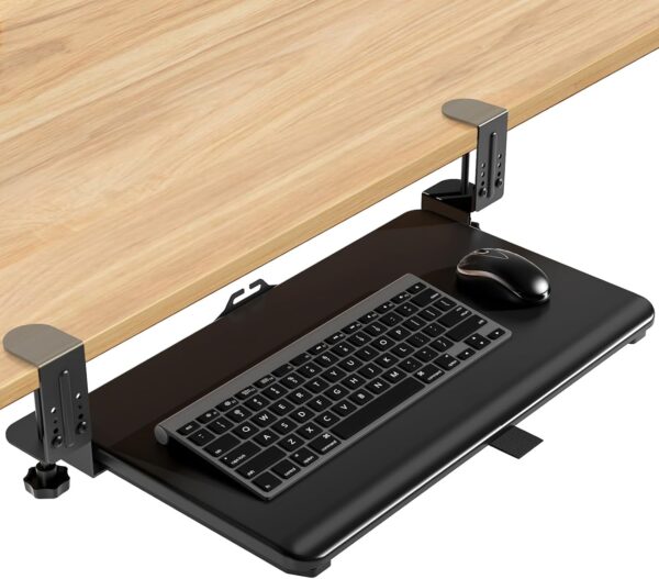 Bandeja ajustable para teclado debajo del escritorio
